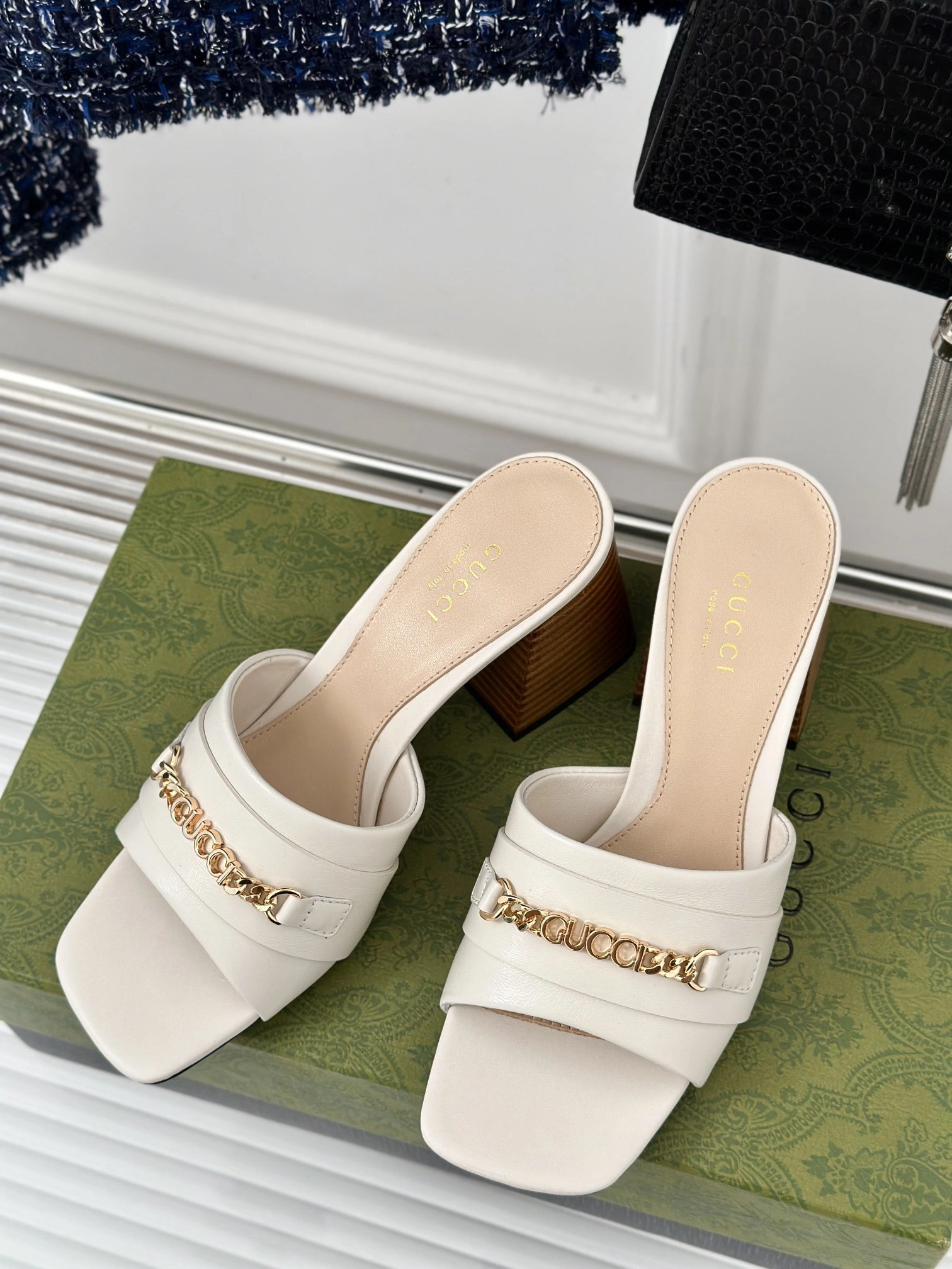 COCO-- 6u33i 786595 AABOC 9540 Calfskin sheepskin Heel height：7.5CM item:D-X187H2821